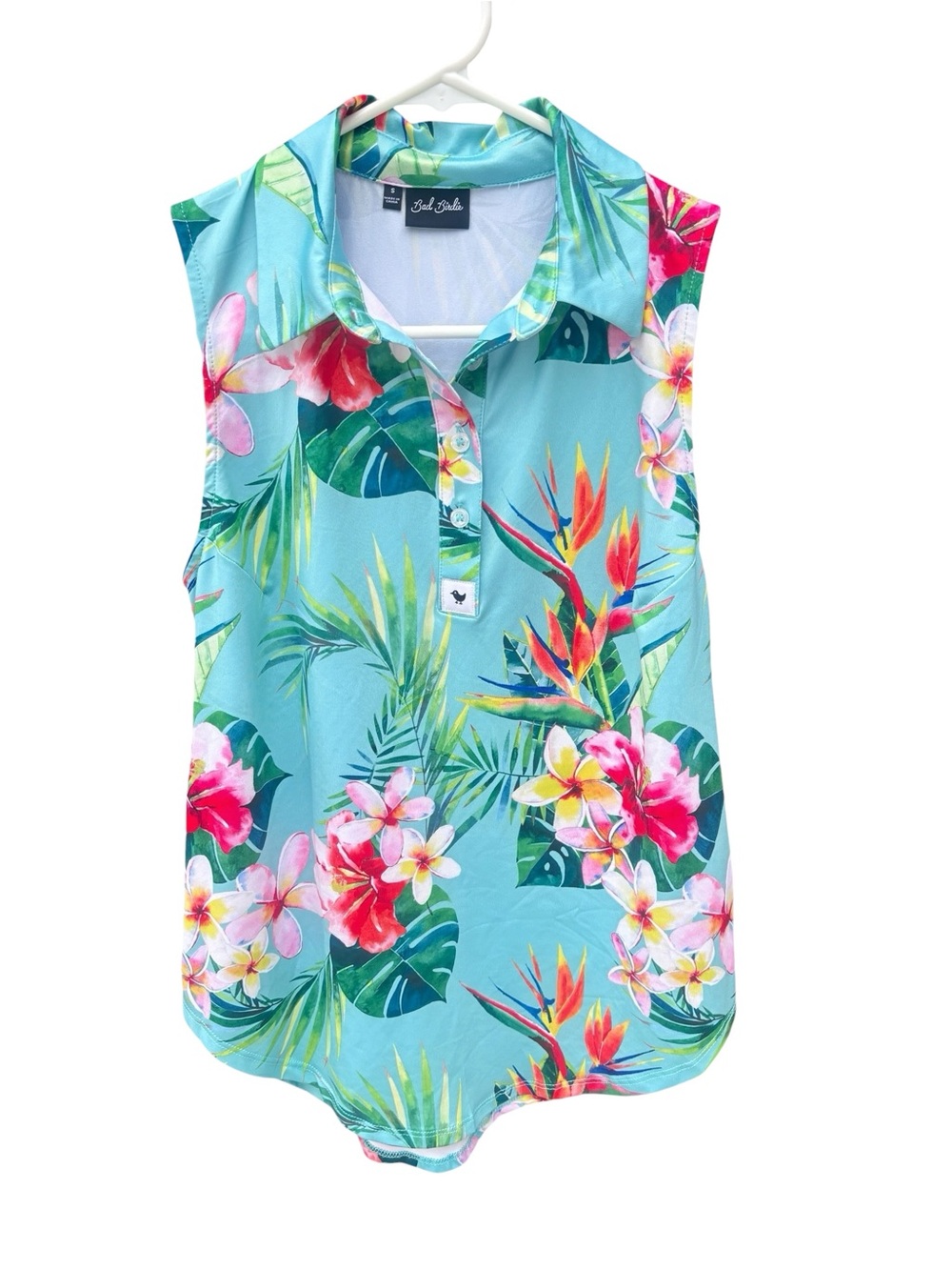 Bad Birdie Tropics Women's Sleeveless Golf Polo Shirt